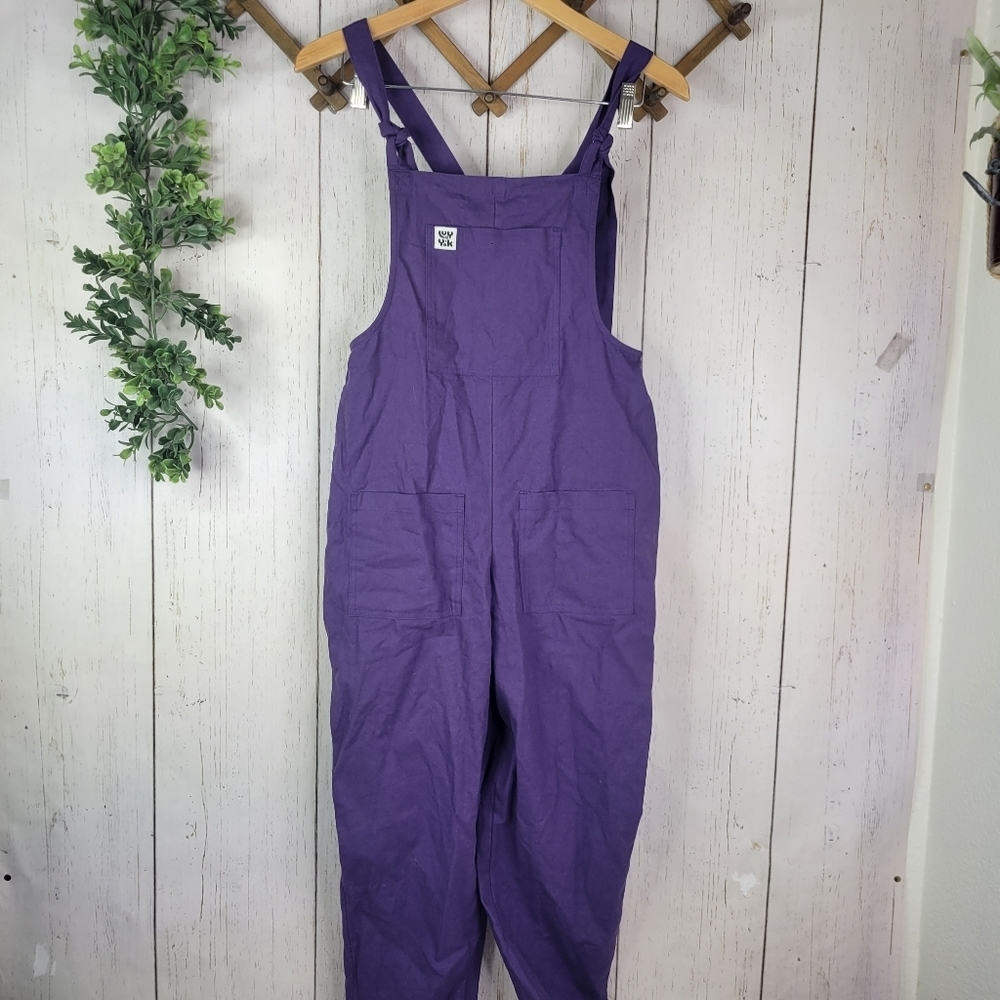 Lucy & Yak purple pant overalls UK 6R US 2R comfortable 100% organic cotton